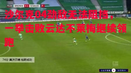 沙尔克04劲敌无法阻挡，一举击败云达不莱梅继续领跑