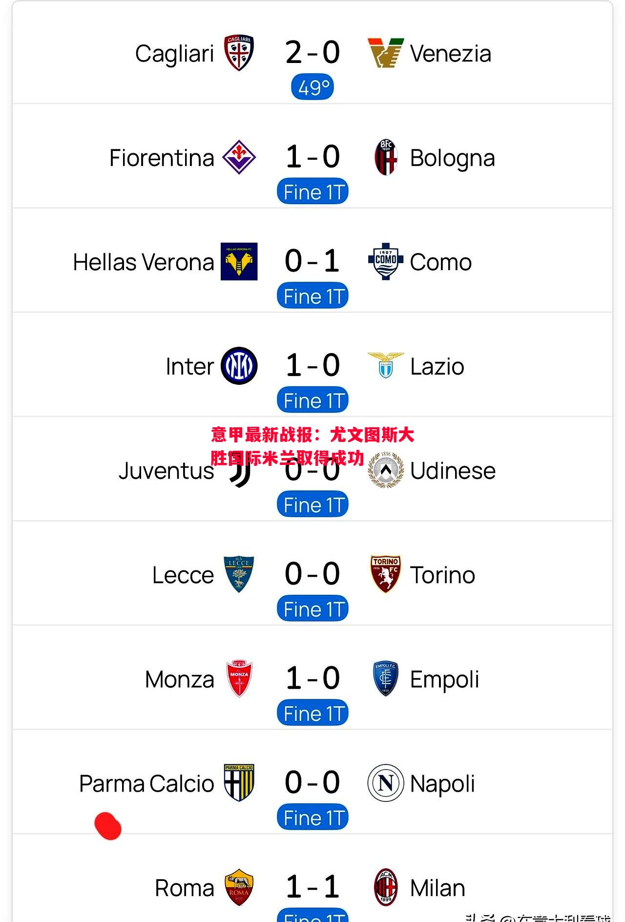 意甲最新战报:尤文图斯大胜国际米兰取得成功 意甲最新战报:尤文图斯大胜国际米兰取得成功
